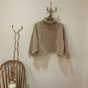 Oak and Fort oversized Cropped turtleneck